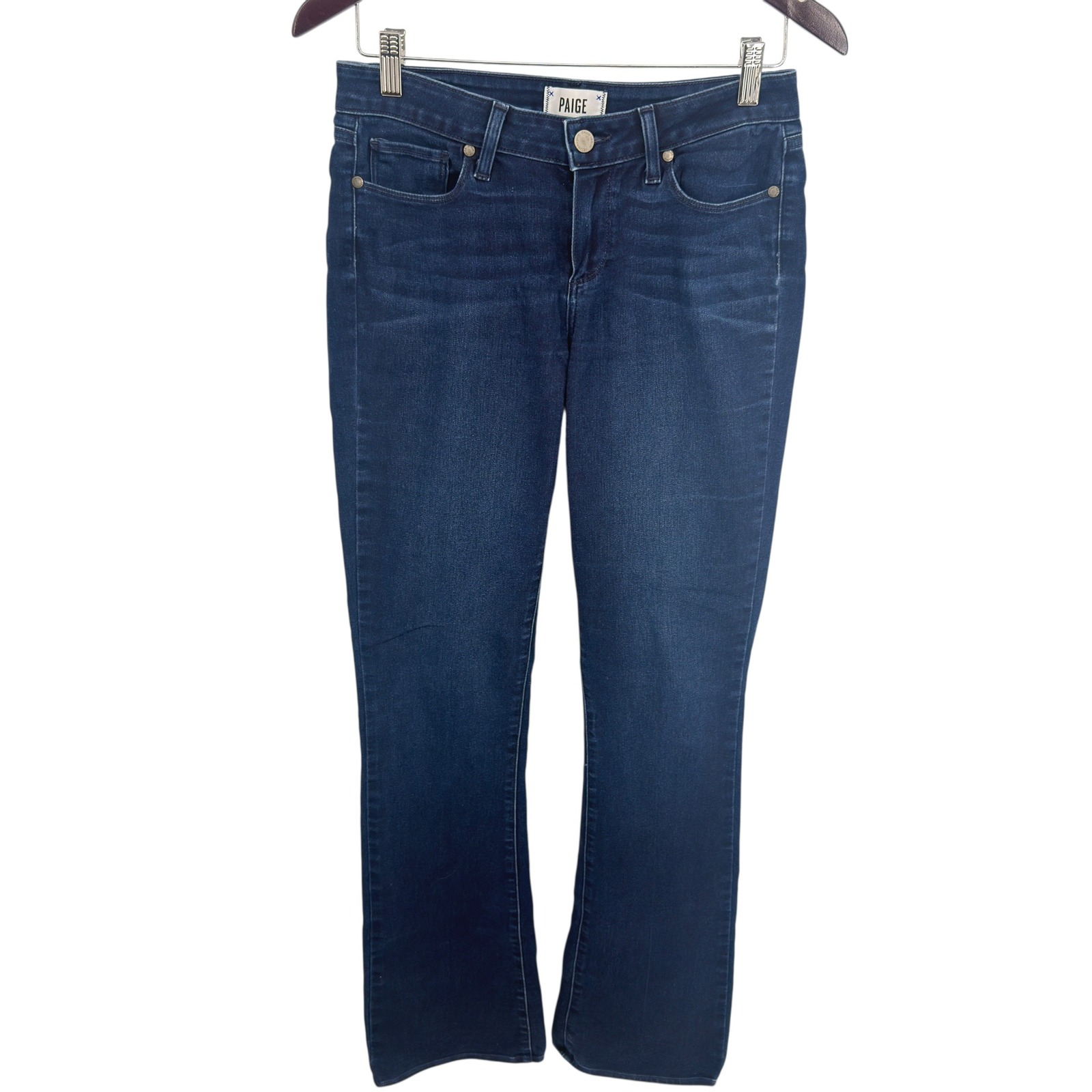 Paige Manhattan Bootcut Jeans Women 28 Blue Indigo Dark Wash Denim Stretch